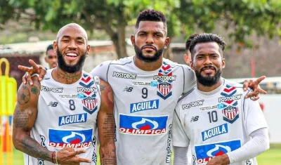 Freddy Hinestroza, Miguel Ángel Borja y Luis 'Cariaco' González. 