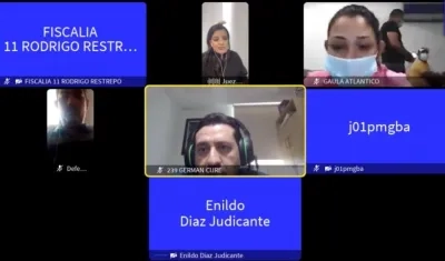 Imagen de la audiencia contra alias 'Patricia'.