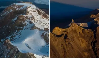 El glaciar Ayoloco, antes y ahora. 