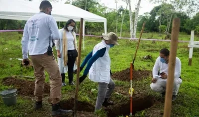 Lugar donde recuperaron los cuerpos.
