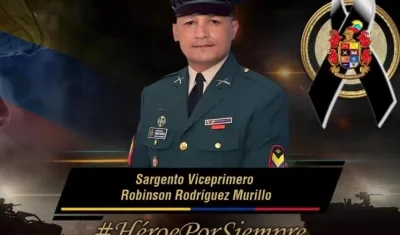 El sargento viceprimero Robinson Rodríguez Murillo.
