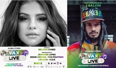 Selena Gómez y J Balvin.