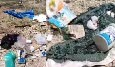 Imagen capturada de video donde se observa residuos hospitalarios.