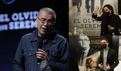 Dago García, a la izquierda. A la derecha arriba, Patricia Tamayo y Juan Pablo Urrego, abajo.