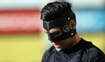 Falcao García durante un entrenamiento. 