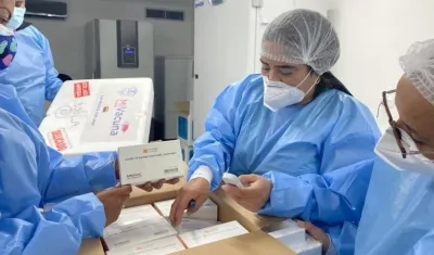 Centro de acopio del Distrito donde se hace la distribución de las vacunas contra el Covid-19.