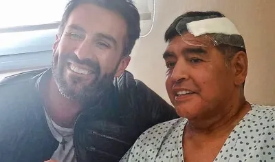 Diego Maradona tras su última cirugía. 