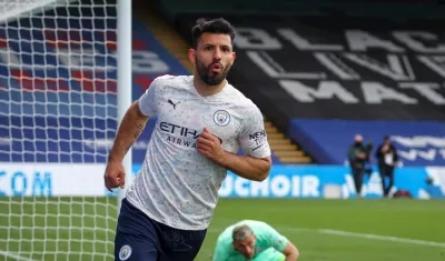 Sergio Agüero, delantero del Manchester City. 