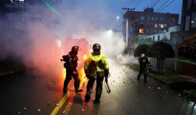 Disturbios en Bogotá.
