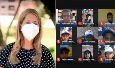 Elsa Noguera, gobernadora de Atlántico, en su mensaje a los niños.