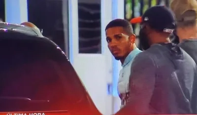 El boxeador puertorriqueño Félix Verdejo cuando se entregaba a las autoridades.