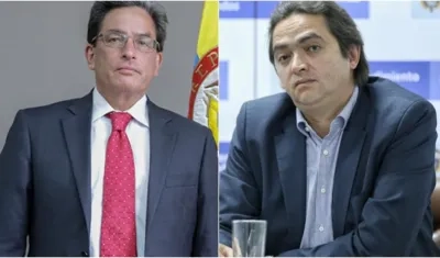 Alberto Carrasquilla, ministro de Hacienda; y Juan Alberto Londoño, viceministro de Hacienda.
