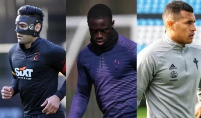Radamel Falcao, Davinson Sánchez y Jeison Murillo