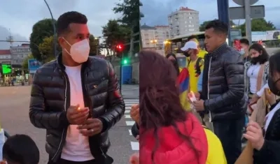 Jeison Murillo durante la velatón. 