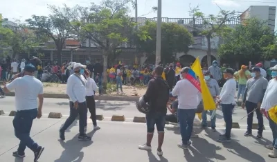 Las marchas a esta hora en Barranquilla.