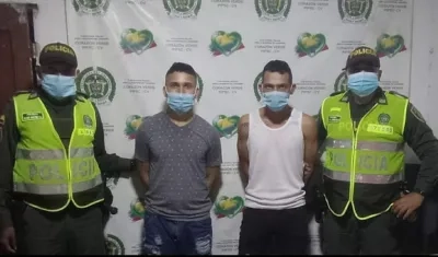 Los capturados por el homicidio.