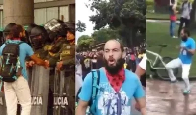 Lucas Villas, manifestante herido. 