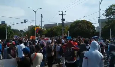 Plantón en la calle 72 con carrera 46. 