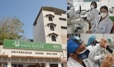 Imágenes de Unisimón y sus estudiantes.