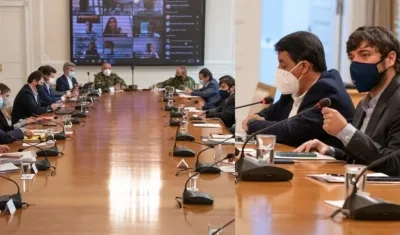 El alcalde de Barranquilla, Jaime Pumarejo, en la reunión de alcaldes capitales con el presidente Duque.