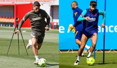 Luis Suárez y Gerard Piqué.