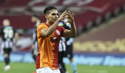 Falcao García celebra un gol. 