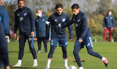 Uno de los últimos entrenamientos de Nacional de Uruguay en la Ciudad Deportiva Los Céspedes.