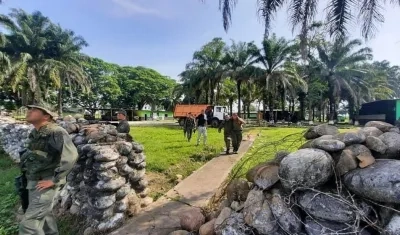 Supuesto lugar donde secuestraron a los militares.