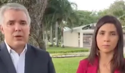 Presidente Duque y Ministra de Educación, María Angulo.