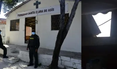 Los ladrones ingresaron por el techo de la parroquia. 