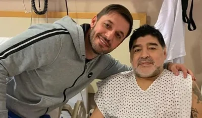 Matías Morla y Diego Maradona. 