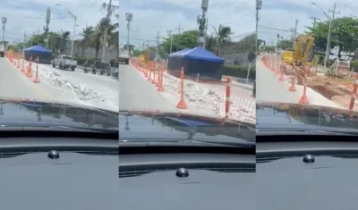 Área de intervención en el nuevo pavimento de la Vía 40.