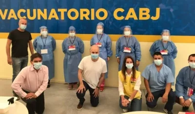 Centro de vacunación del Boca Juniors. 