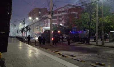 La zona de los enfrentamientos.