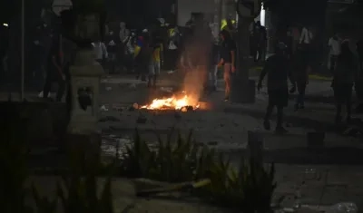 Disturbios en la calle 72 de Barranquilla. 
