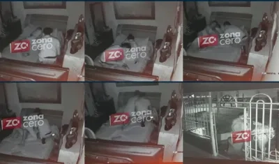 Las imágenes del homicidio y el robo.