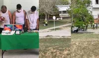 Los capturados e imágenes de la balacera.