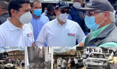 Fiscal visitó en Popayán las destrozadas sedes de la URI de la Fiscalía y Medicina Legal.