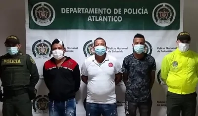 Los tres capturados por el homicidio de Tomás Fontalvo Gette.