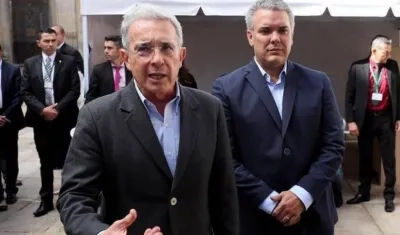 El expresidente Uribe y el presidente Iván Duque.