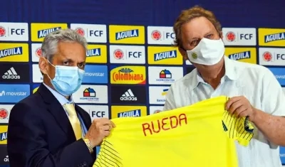 Reinaldo Rueda durante su presentación como DT de Colombia. 