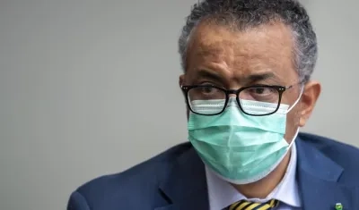 El máximo responsable de la OMS, Tedros Adhanom Ghebreyesus, en rueda de prensa.