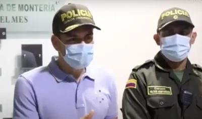 El Alcalde de Montería, Carlos Ordosgoitia.