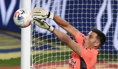 El arquero de River Alan Díaz.