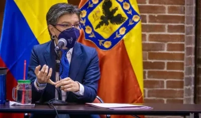 La Alcaldesa de Bogotá, Claudia López.