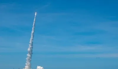 Así despegó el Atlas V  desde Cabo Cañaveral, en el centro de Florida, EE.UU. 