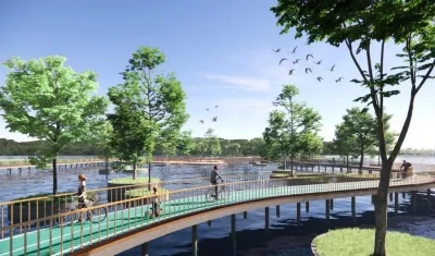 Render del ecoparque Ciénaga de Mallorquín.