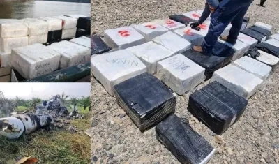 Cargamento hallado en Guatemala, en la frontera con México que iba en la narcoavioneta detectada por la Fuerza Aérea.