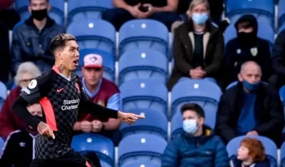 Imagen del último partido del Liverpool, con público.