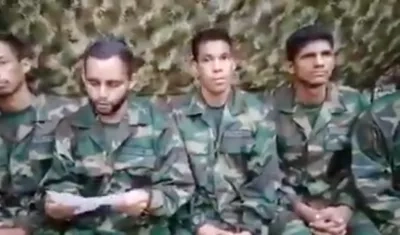 Cuatro de los 8 militares retenidos.